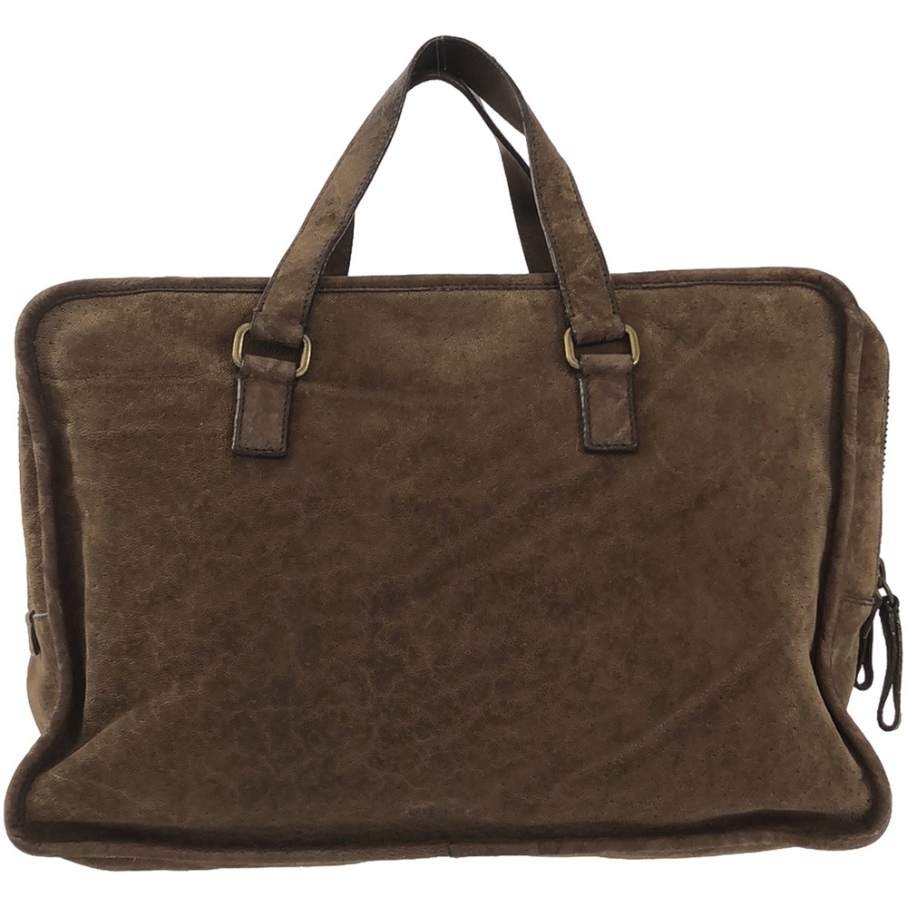 Prada Leather Vintage Processed Briefcase Brown